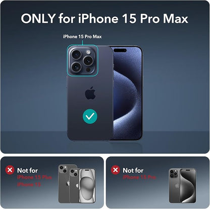 ESR 3 Pack for iPhone 15 Pro Max Screen Protector, [9H Hardness] [Military Grade Shatterproof] Full Coverage Tempered Glass Film with Flawless Fit Tray, HD Clear, Scratch Resistant