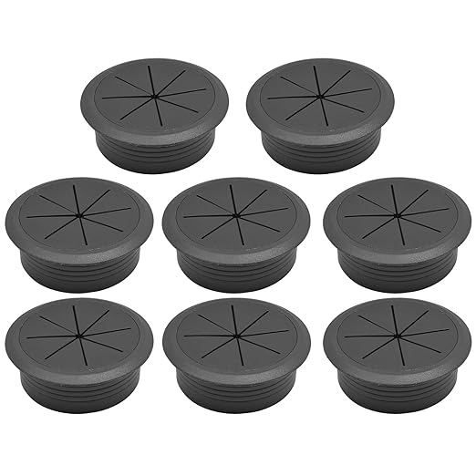 BOPOREAE 8 Pcs Desk Grommet 2" (50mm), Desk Hole Cover for Cables