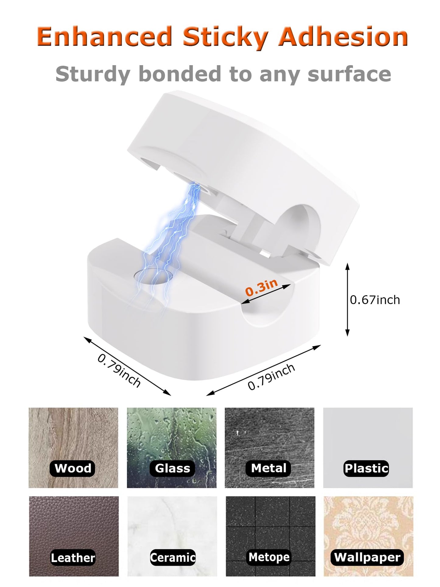 Magnetic Cable Clips, Adjustable Cord Holder Management, Adhesive Wire Keeper Organizer for Home Office Desk Phone PC Car Wall Desktop Nightstand Appliance (9-Pack White)