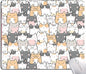 Kawaii Mouse Pad, Cute Cats Mouse Mat, Square Waterproof Non-Slip Rubber Base Computer MousePads for Desk Office Laptop