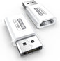 4K DisplayPort to HDMI Adapter 2-Pack, JSAUX DP PC to HDMI Monitor Converter Video UHD 2K@120Hz,4K@30 DP to HDTV Male to Female Uni-Directional adapter Compatible with Dell, Lenovo, HP,GPU, AMD -White