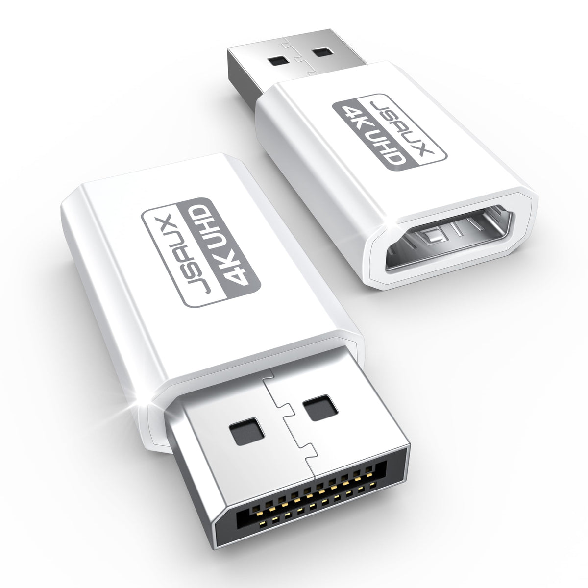 JSAUX 4K DisplayPort to HDMI Adapter 2-Pack, DP PC Video Converter, Blue