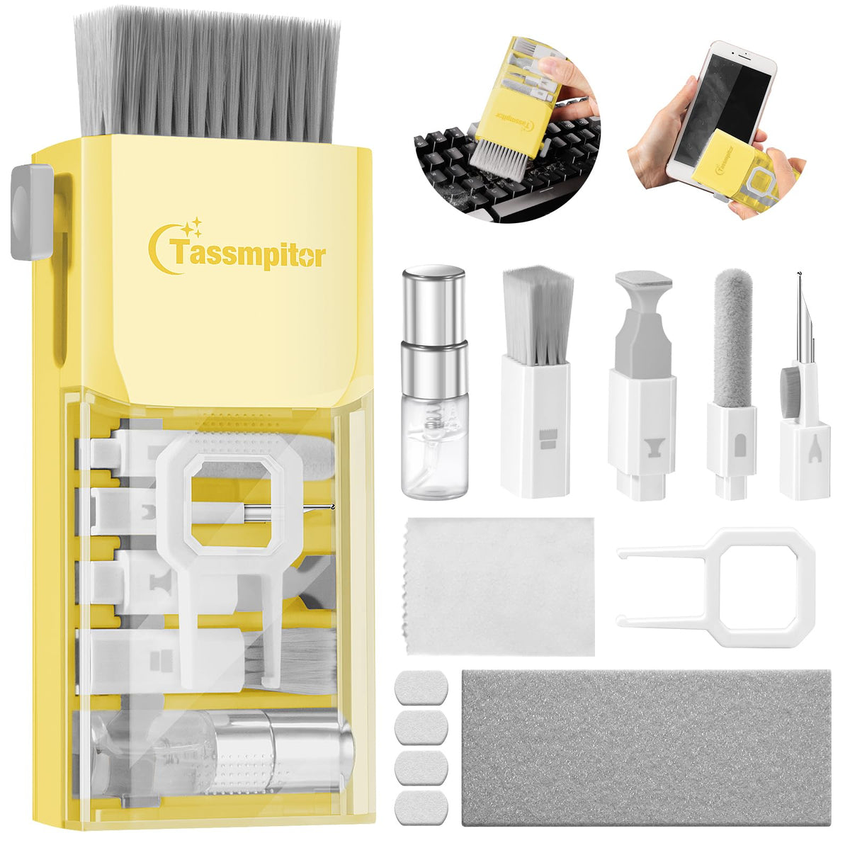 All-in-1 Keyboard Cleaner Laptop Cleaning Kit,Computer Screen-Safe Tools