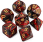 QMAY DND Dice Set -D&D Polyhedral Dice (7 Pcs) for Dungeons and Dragons (Red and Black)