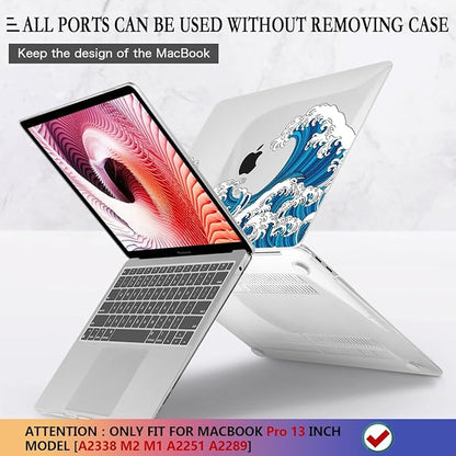 CISSOOK Wave Case for MacBook Pro 13 inch Case 2025-2020 Release