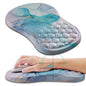 Hokafenle Ergonomic Mouse Pad Wrist Support, Wrist Rest Mousepad for Carpal Tunnel Pain Relief with Integrated Memory Foam Slope Massage Bulge (11.8x7.9 inch,Cute Floral