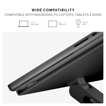 Native Union Desk Laptop Stand – Height Adjustable Ergonomic Computer Stand – Compatible with MacBook Air/Pro, iPad, Dell, HP, Lenovo, Microsoft Surface & Laptops & Tablets Up to 5kg (Sand Stone)