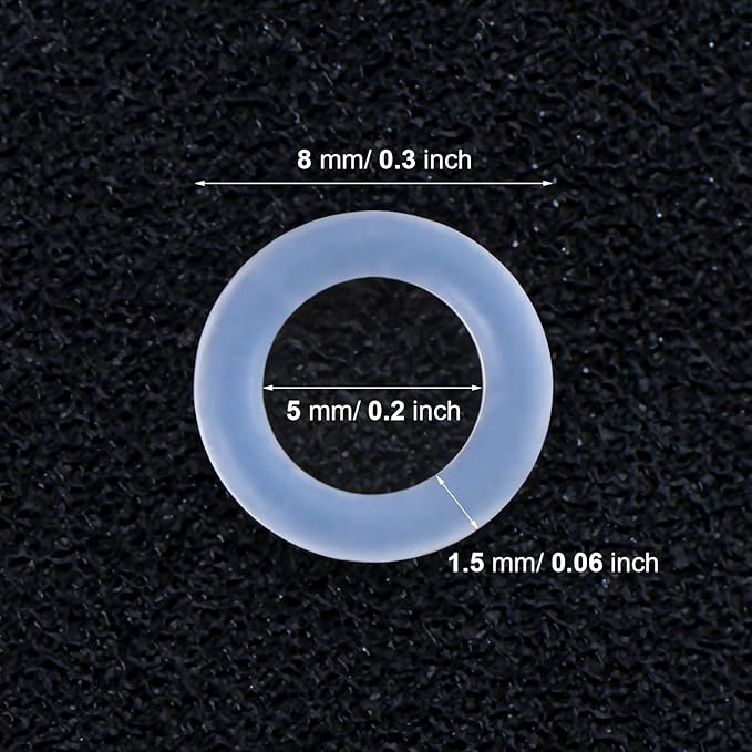 Keyboard Puller Keycap Removal Tool and 200 Pcs Rubber O-Ring Dampeners Plumbing Rubber O-Ring Seal for Switch and Mechanical Keyboard