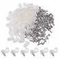 Hicarer 50 Pack R-Type Cable Clip Wire Clamp, Nylon Screw Mounting Cord Fastener Clips with 50 Pack Screws for Wire Management (White,1/2 Inch)