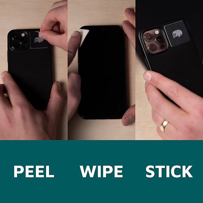 KUVRD Waterbear - Universal Screen Cleaners - Teeny Tiny Cleaning Tools for Your Lenses & Screens - Single Patch Set