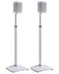 SANUS Adjustable Height Wireless Speaker Stands Designed for Sonos One, One SL, and Play:1 - Tool-Free Adjustment up to 16" and Built-in Cable Management (White)