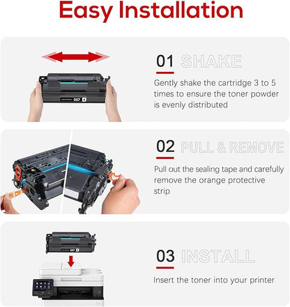 Compatible 057 Toner Cartridge with Display Capacity Chip Replacement for Canon 057 057H CRG-057 Works with Canon imageCLASS MF455dw MF445dw LBP226dw LBP227dw LBP228dw Printer(057 Black x2 )