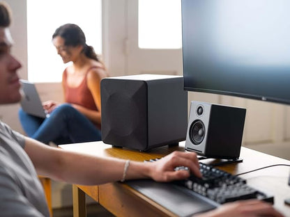 Audioengine S6 210W Compact Powered Mini Subwoofer- Powerful Bass in a Small Package - Great for Desktops, Apartments, Offices and Gaming Setups