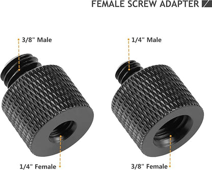 24 Pcs Camera Screw Adapter Set - 1/4 to 3/8 Tripod Mount Converter for Camera, Monopod, Ballhead, Flash Light Stand