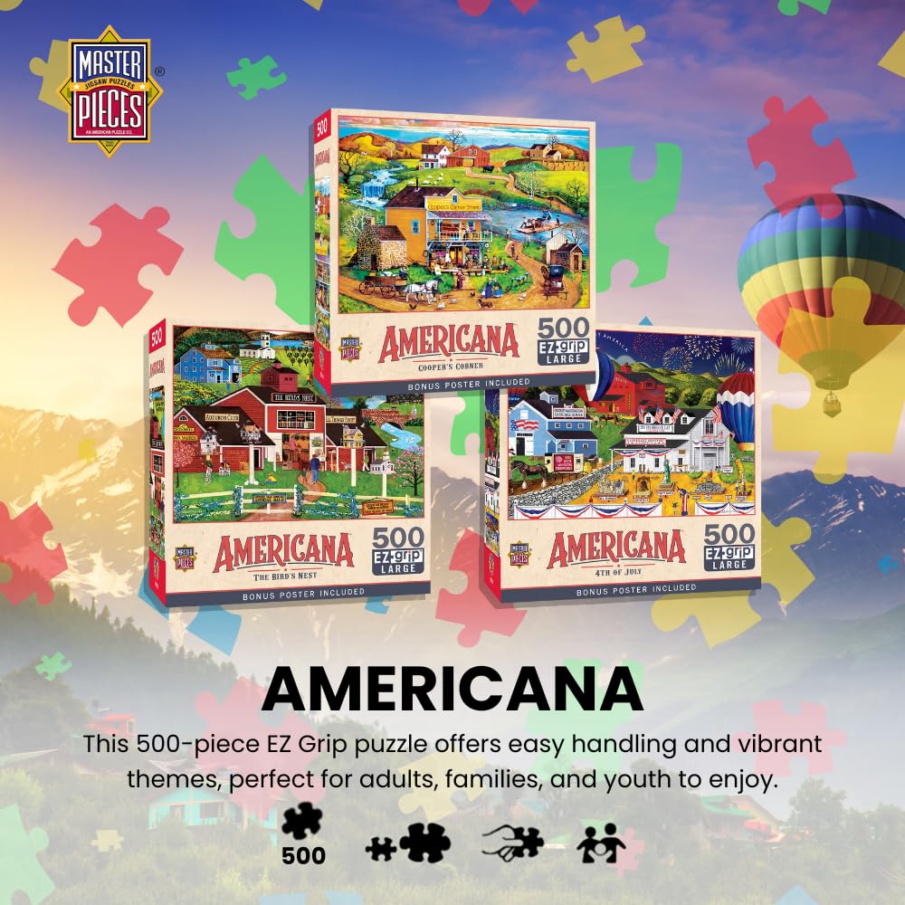 MasterPieces 500 Piece EZ Grip Jigsaw Puzzle for Adults, Family, Or Youth - After The Chores - 19.25"x26.75"
