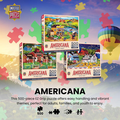 MasterPieces 500 Piece EZ Grip Jigsaw Puzzle for Adults, Family, Or Youth - After The Chores - 19.25"x26.75"