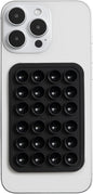 SUCKY Silicone Suction Phone Case Adhesive Mount - Anti-Slip Holder, Hands-Free Fidget Toy, Phone Accessory for iPhone and Android (Deep Black, Single Sided)