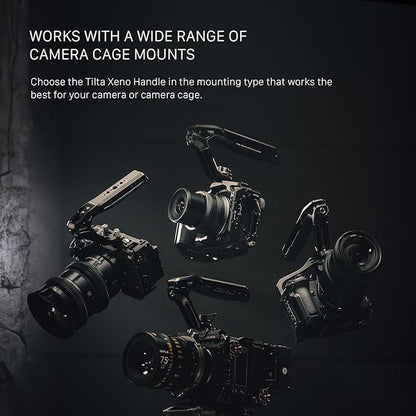 Tilta Xeno Top Handle for Filmmakers & Cameras - Titanium Gray | Aluminum Alloy and Silicone Build | 1/4″-20 w/Locating Points | Safety Release Pin | Comfortable Handling (Cold Shoe)