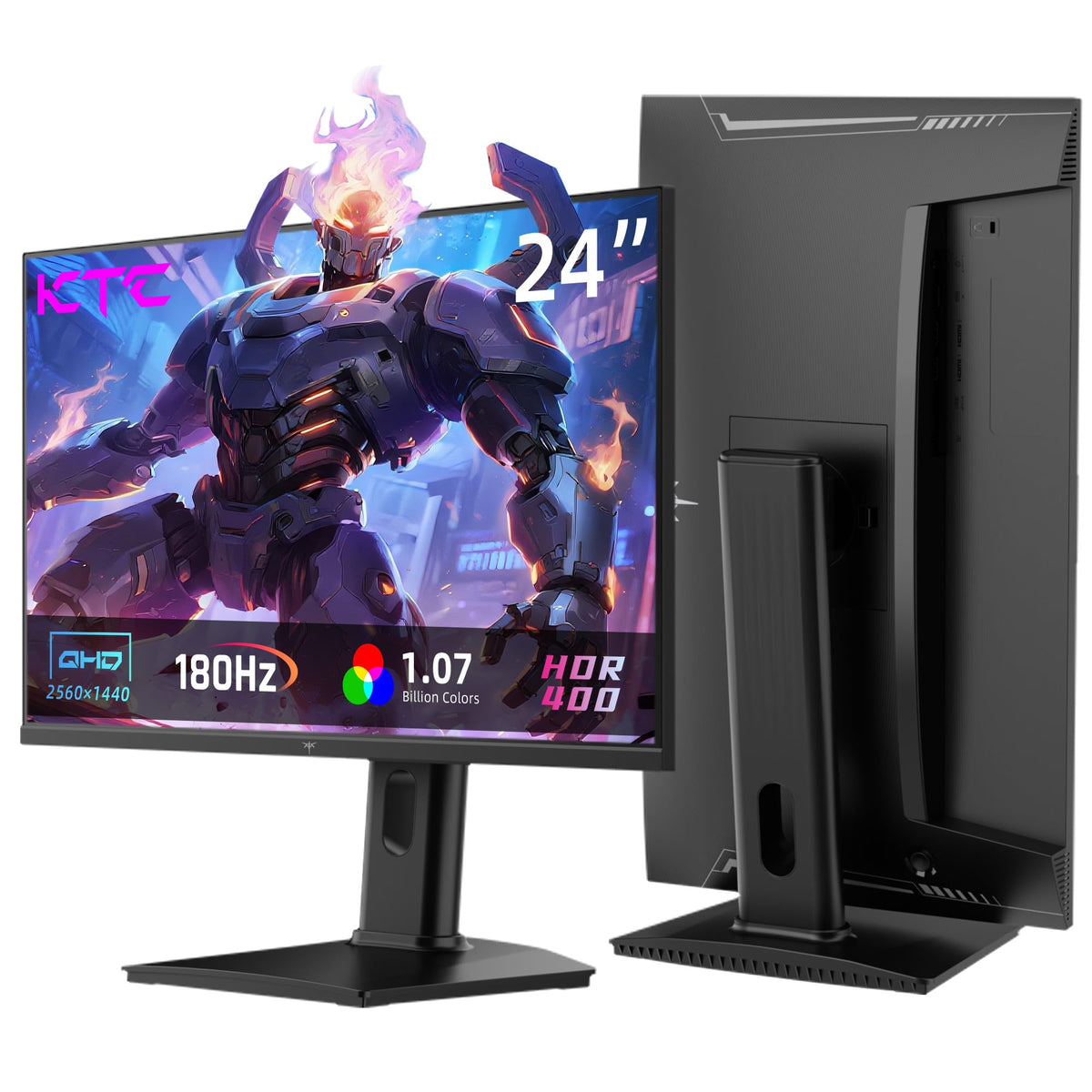 KTC 24 Inch Gaming Monitor 180Hz - 1440P Computer Monitors, Fast IPS H24T7