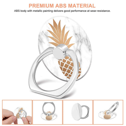 Bonoma Cell Phone Ring Holder, 3-Pack 360 Degree Rotating Universal Phone Ring Grip Finger Ring Stand Compatible with Smartphones and Tablets - Pineapple