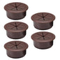 5 Pcs Desk Grommet 2-3/8" / 60 mm, Desk Hole Cover for Cables Coffee, Cable Grommet ABS Plastic, Desk Hole Grommet for Home & Office Pc, Detachable Cable Cord Organizer