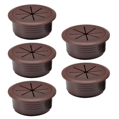 EASYEAH 5 Pcs Desk Grommet 2-3/8" / 60 mm, Desk Hole Cover for Cables Coffee, Cable Grommet ABS Plastic, Desk Hole Grommet for Home & Office Pc, Detachable Cable Cord Organizer