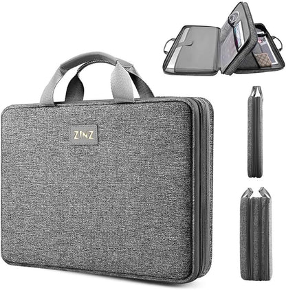 ZINZ Laptop Case Computer Sleeve Briefcase with Multi-pockets for 11.6 12.9 13 13.3 14 15 15.6 16 inch Notebooks