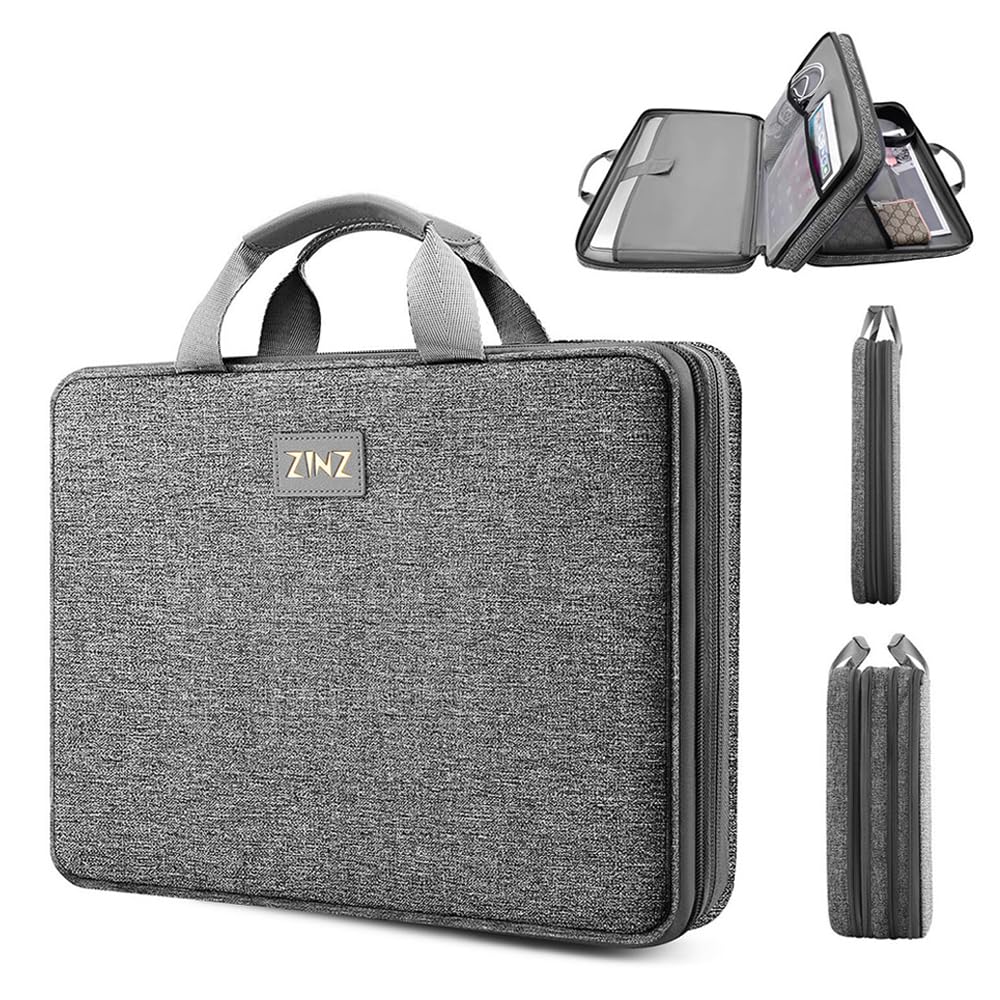 ZINZ Expandable Laptop Case 15.6 Inch Sleeve, Protective Carrying Case Compatible with MacBook Neo 16", MacBook Pro 16"/15.4", Dell XPS 16" and Most 15" 15.6" 16" Notebook，G01DG01
