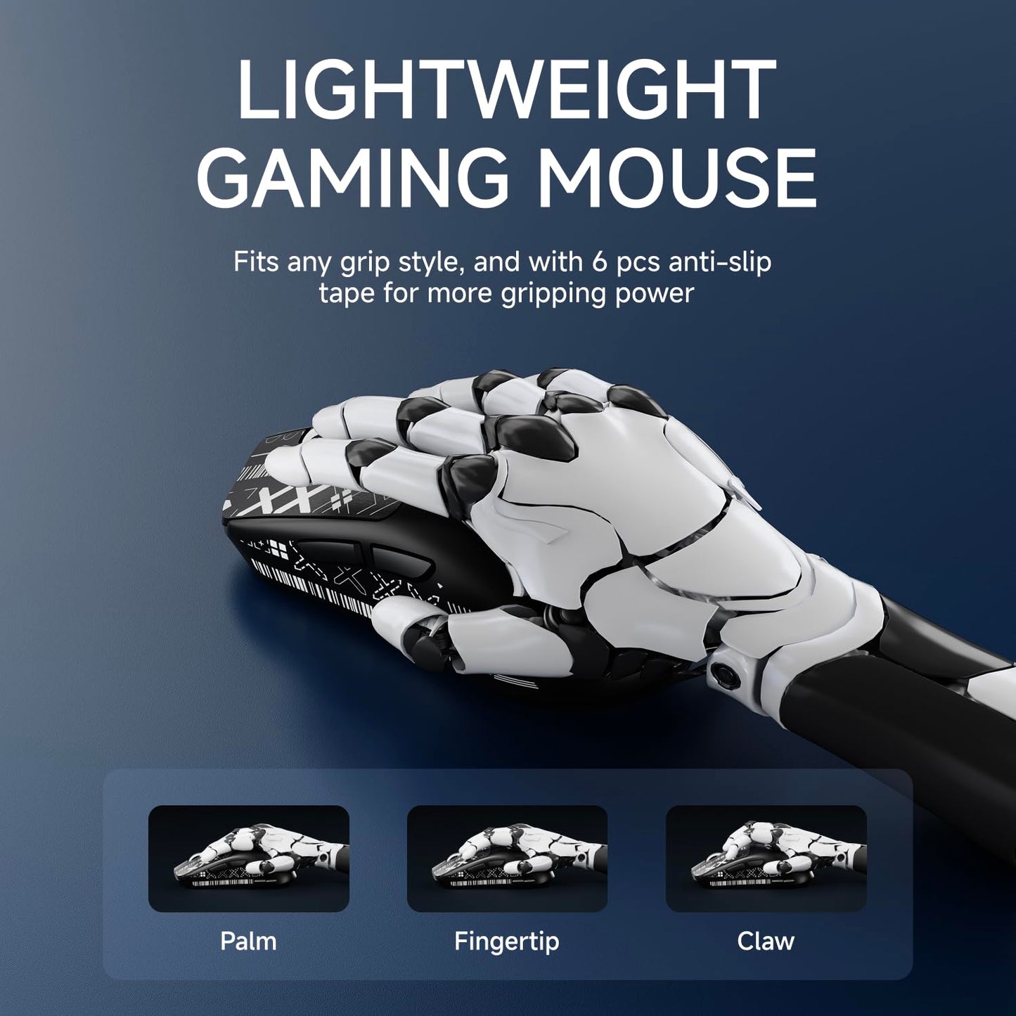 SEUNKWANG EWEAND X23 Pro Gaming Mouse, Tri-Mode 2.4G/USB-C/Bluetooth Wireless Mouse, PAW3311 Sensor, 12,000 DPI, 59g Lightweight, 1ms Ultra-Low Delay, Gaming & Computer Mouse for Laptop/PC/Mac-Black