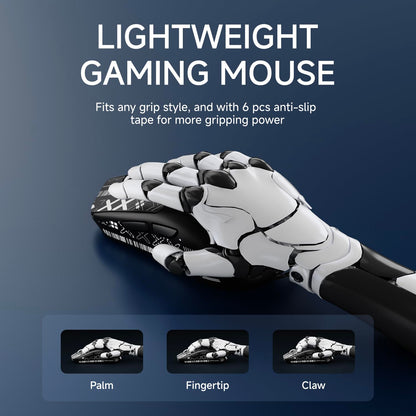 SEUNKWANG EWEAND X23 Pro Gaming Mouse, Tri-Mode 2.4G/USB-C/Bluetooth Wireless Mouse, PAW3311 Sensor, 12,000 DPI, 59g Lightweight, 1ms Ultra-Low Delay, Gaming & Computer Mouse for Laptop/PC/Mac-Black