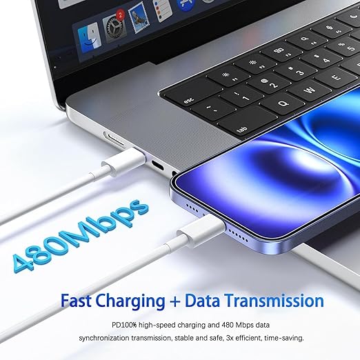 iPhone 16 Chargers,2Pack Dual USB C Port Fast Wall Chargers Block with 3FT USB C to C Charger Fast Charging Cable Cord for iPhone 16e/16 Pro Max/16 Pro/16 Plus/15 Pro Max/15 Pro/15/iPad Pro/Air/Mini