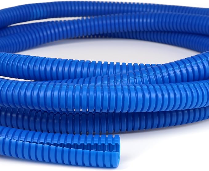 Split Wire Loom Tubing, 10,25ft Cord Protectors from Pets No Chew, Flexible Wire Covers Cord Protectors, Protective Split Cable Sleeve for Automotive Home Industrial Wires(Blue, 0.51inch-25ft)