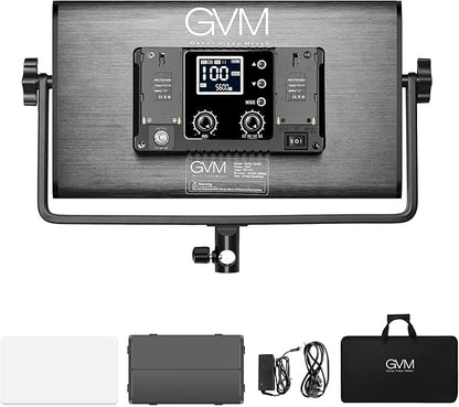 GVM 1500D RGB Video Light, 75W Photography Light with Bluetooth Control, Led Panel Light for Photography, YouTube Studio, Video Shooting, Broadcasting, Conference, 1128 Led Beads