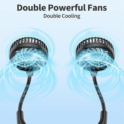 PANERGY Portable Neck Fan Rechargeable Hand Free Personal Fan Mini Wearable Battery Operated USB Fan for Men Women Kids Sport Work Travel
