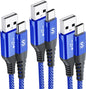 sweguard USB Type C Charger Cable [3-Pack,6.6ft+3.3ft+1.5ft] iPhone 16 Charger Nylon Braided Cord for iPhone 16 15 Pro Max Plus Samsung Galaxy S24 S23 S22 S21 S20 S10 Note 20 10 A54 Pixel LG Moto PS5