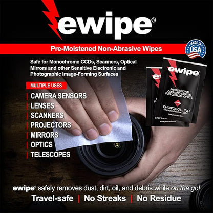 Photographic Solutions Digital Survival Kit - Type-1 (20mm) Sensor Swabs, PEC-PAD Photo Wipes, E-Wipe Packet, Aeroclipse Optic Cleaner Non-Flamable Solution - Camera Cleaning Kit with Travel Bag