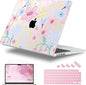 Case for MacBook Air 15 Inch 2025 2024 2023 Release M4 A3241 M3 A3114 M2 A2941, Hard Shell with Screen Protector & Keyboard Cover, Compatible with Touch ID, Florals