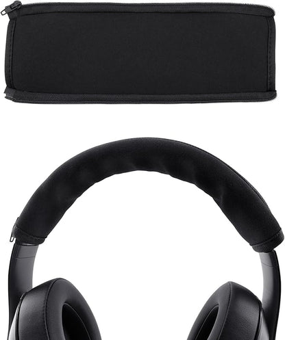 BlingKingdom Headphone Headband Cover Headphones Replacement Band Headband Protector with Zipper (Black)
