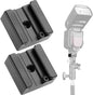 Updated Anwenk Flash Cold Shoe Mount Adapter Flash Shoe Mount Flash Stand Adapter with 1/4"-20 Tripod Screw Thread for Camera Flash Nikon Canon Olympus Panasonic Speedlite Flash, 2Pack