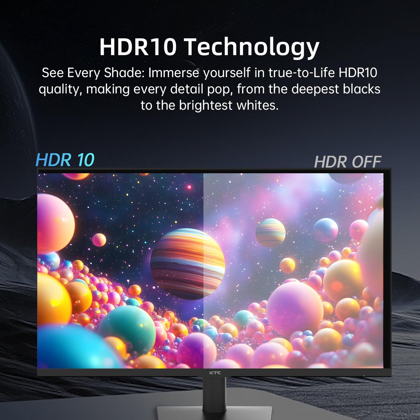KTC 24 inch Monitor - 1080P Monitor, 100Hz FreeSync Gaming Moniter with HDR10,VESA Mountable, Adjustable Tilt, ZeroFrame Design, HDMI,VGA,Earphone Ports, PC Monitors for Office