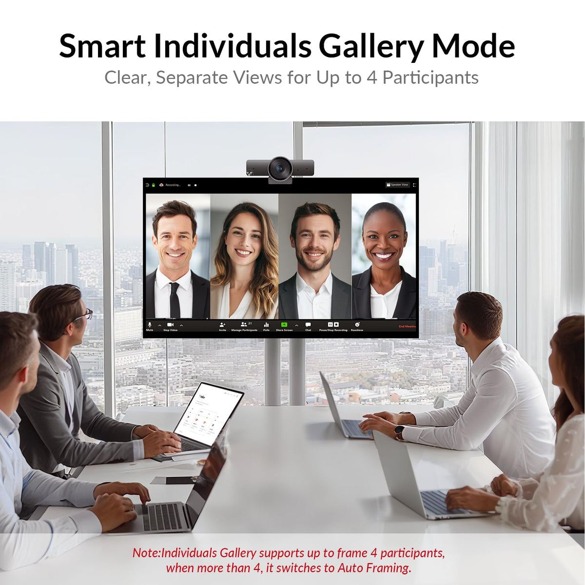 AV Access 4K Conference Room Camera, 1/1.8" CMOS, Gesture Control