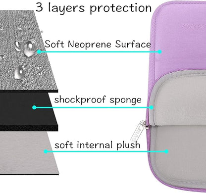 MOSISO Laptop Case 13.3 inch, 13-13.3 inch Laptop Sleeve Bag Compatible with MacBook Air/Pro 13 / Pro 14, HP Dell ASUS Lenovo Notebook, Neoprene Computer Sleeve Bag with Small Case, Purple