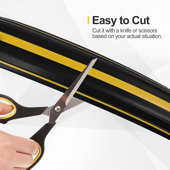 Floor Cord Cover 4.1Ft 2Pcs Heavy Duty PVC Floor Cable Protector Electric Cord Hider Cable Management Floor Strip Extension Cord Covers Cable Raceway for Wires on Floor Inner Channel 1.36" W x 0.43" H