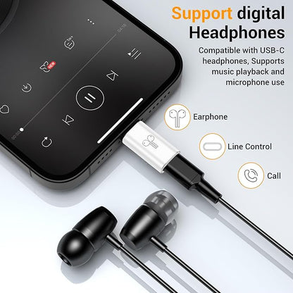 Temdan 4 Pack USB C to Lightning Adapter for iPhone 14 13 12 Pro Max/iPad Air/Airpods,Support Audio/OTG,20W PD Fast Charging,Lightning to Type C Charger Connector Cable,for iPhone 14 Accessories-White