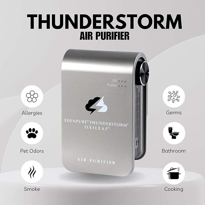 EdenPURE Thunderstorm III Air Purifier Plug In Air Ionizer Ozone Generator