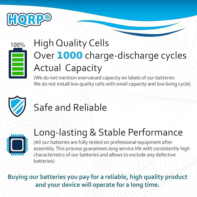 HQRP 5-Pack Cordless Phone Battery Compatible with Uniden PowerMax 5.8GHz 30878864022, Powermax 2.4 GHz, GE TL26402, GP 80AAALH3BMX, 80AAALH3BMZ Replacement
