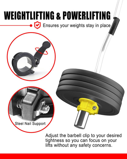 ZY-HUAN Olympic Barbell Clamps 2 inch Adjustable Barbell Clips Quick Release Pair of Locking Weight Clips for Bars