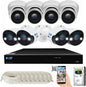GW 8 Channel 4K NVR 8MP 4K AI Smart Home Security Camera System, (4) Dome and (4) Bullet Built-in Microphone Audio Recording HD 2160P IP PoE Cameras, Face Recognition/Human/Vehicle Detection