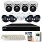 GW 8 Channel 4K NVR 8MP 4K AI Smart Home Security Camera System, (4) Dome and (4) Bullet Built-in Microphone Audio Recording HD 2160P IP PoE Cameras, Face Recognition/Human/Vehicle Detection
