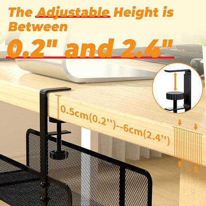 Under Desk Cable Management Tray, Wire Management Desk Cable Organizer Cable Management Box, Cord Organizer Storage for Office, Home